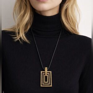 🇨🇦 VINTAGE CANADA BRASS MODERNIST GEOMETRIC PENDANT BRUTALIST TEXTURE